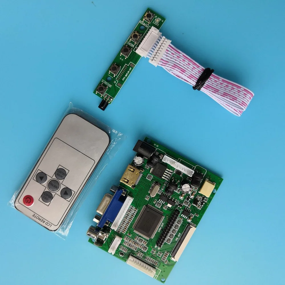

Для AT090TN12 панель 50pin HDMI драйвер плата контроллера 800 (RGB) ×480 комплект дистанционного монитора 2AV + VGA lcd 9,0"