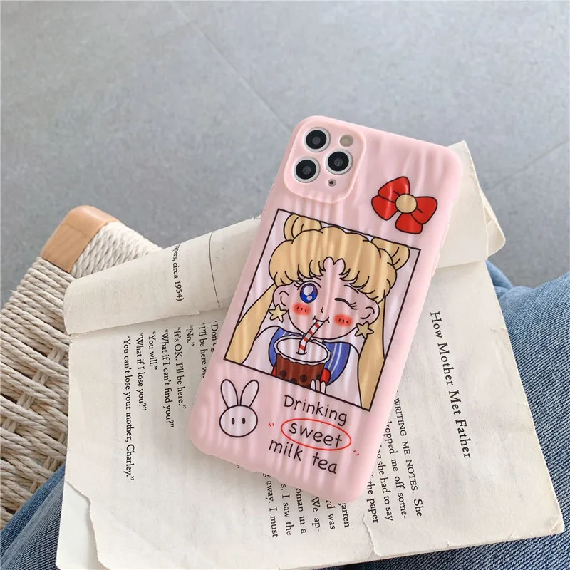 

Cartoon Beauty Girl Silicone Soft Phone Case For iPhone 7 8 Plus 2020 SE X XR XS Max 11 11Pro Max 12 12Pro Max Pro Mini Case Bag