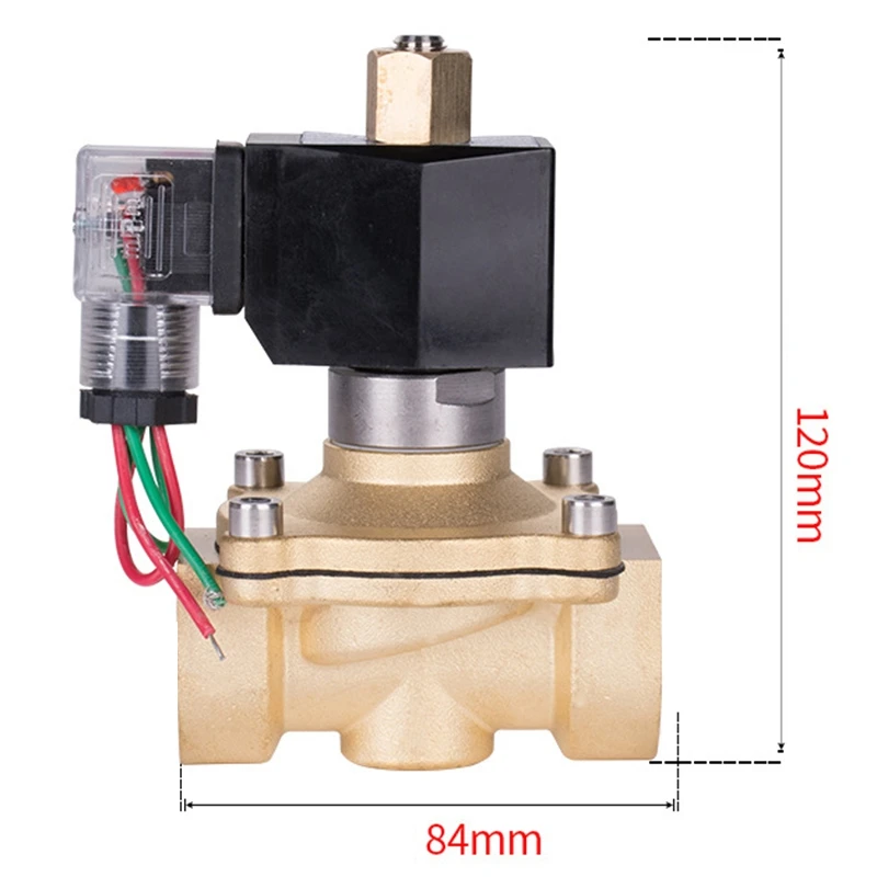 Латунь нормально открытый Соленоидный клапан DN25 под напряжением выключения