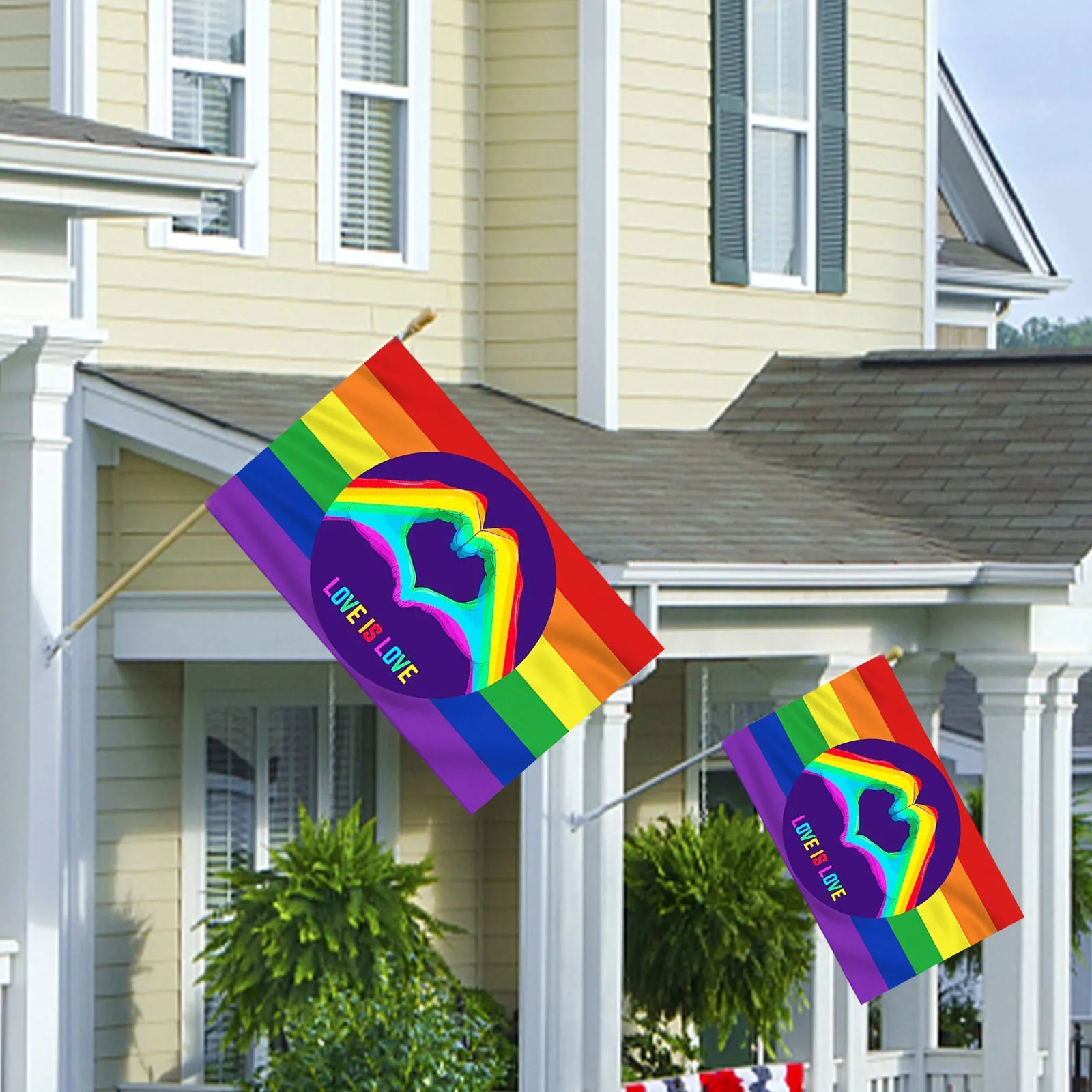 

Rainbow Flag LGBT Flag 3x5 Ft Large Rainbow Flags Love Is Love Sign For Outdoor decoracin de habitacin