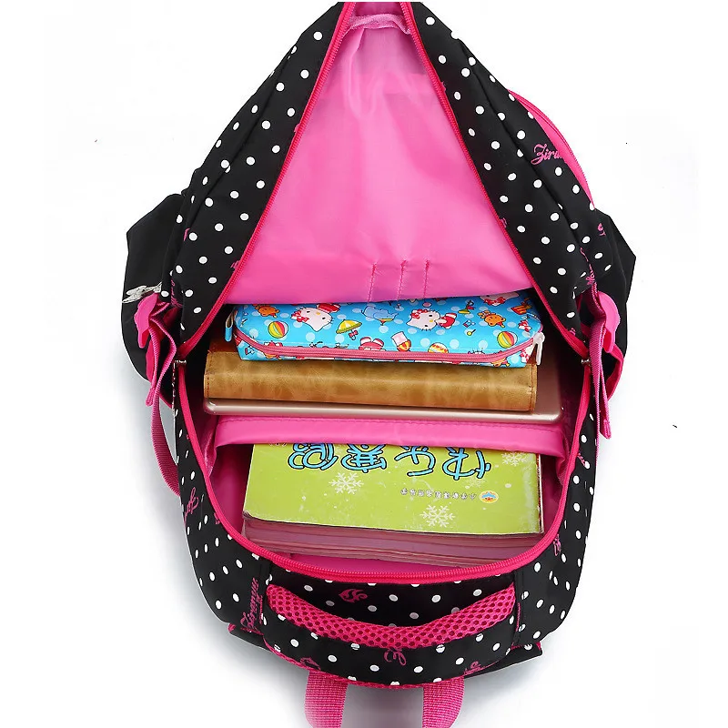 School Backpack Schoolbag Polyester Fashion dots Newest Bags For Teenage Girls and Boys High Quality Backpacks Kids Baby's Bags