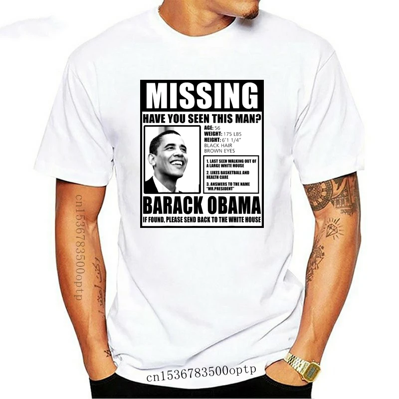 

Новинка 2021 2021est забавный мужской свободный постер Барак Обама футболка