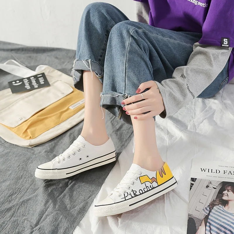 

new men Women canvas shoes graffiti couple sports shoes fashion women casual shoes outdoor running shoes sneakers board shoes