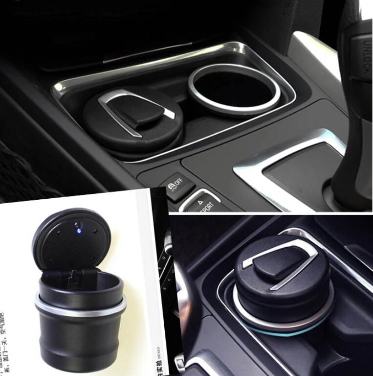 car Ash Tray Ashtray Storage Cup With LED FOR subaru forester vw t5 seat leon 2 nissan nv200 peugeot 3008 Accessories | Автомобили и