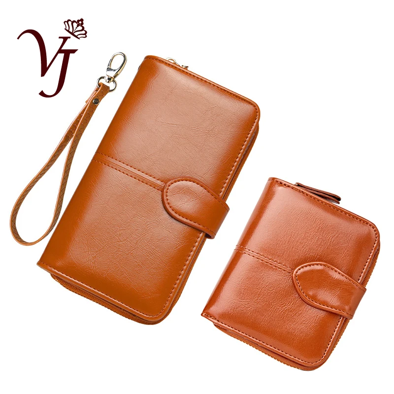 Классический женский кошелек с карманом для монет короткий длинный стильный