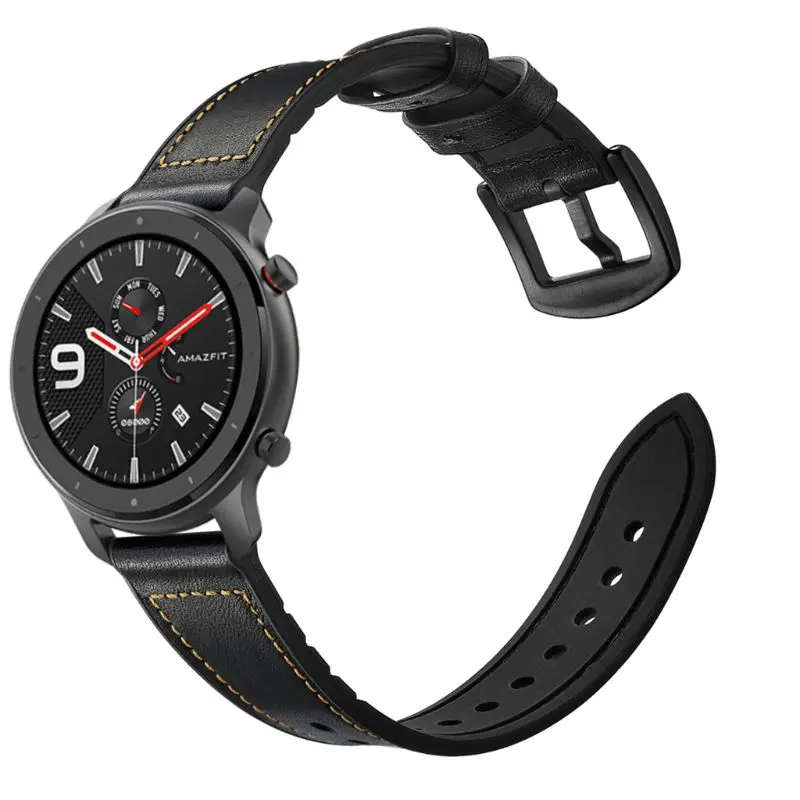 1 шт. ремешок для часов из натуральной кожи ремешок для AMAZFIT GTR 42 мм/47 мм Смарт-часы