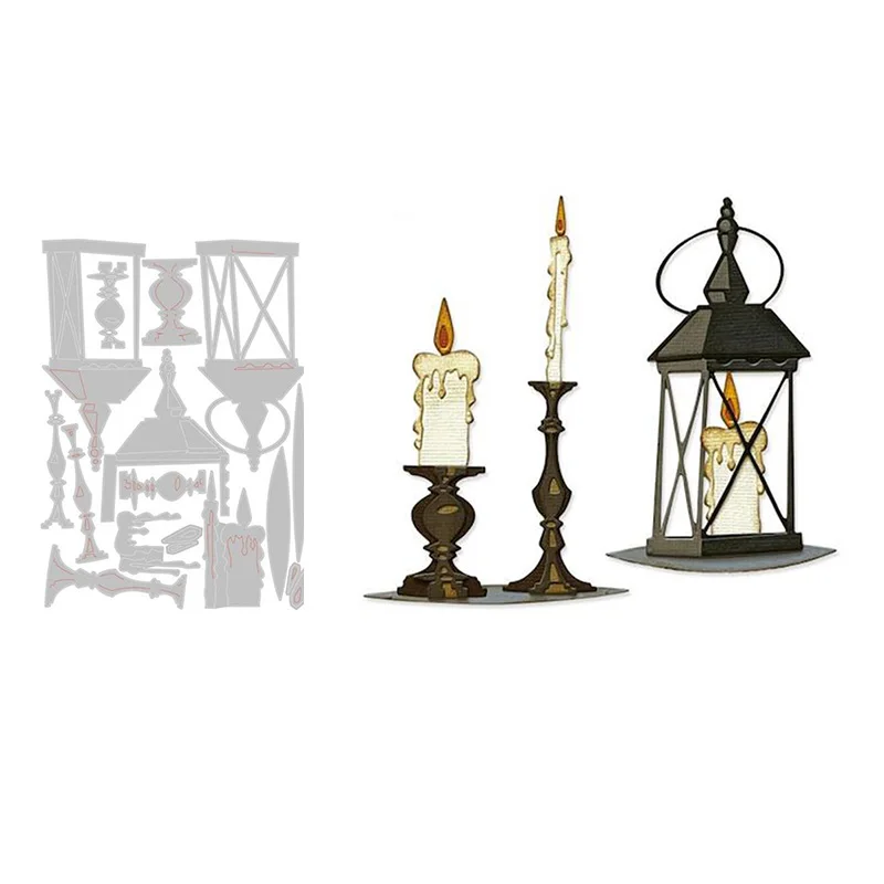 

Candlelight Colorize Metal Cutting Die Scrapbook Embossed Paper Card Album Craft Template Cut Die Stencils New for 2021 Arrive