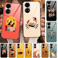 yinuoda 12star sign leo libra scorpio new arrived high quality tempered glass phone case casev for huawei p40 pro%c2%a0lite 5g%c2%a0p30 p