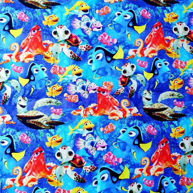 

Disney в поисках Немо рыба-клоун 100% хлопчатобумажная ткань для мальчиков одежда домашний текстиль наволочка рюкзаки рукоделие сделай сам