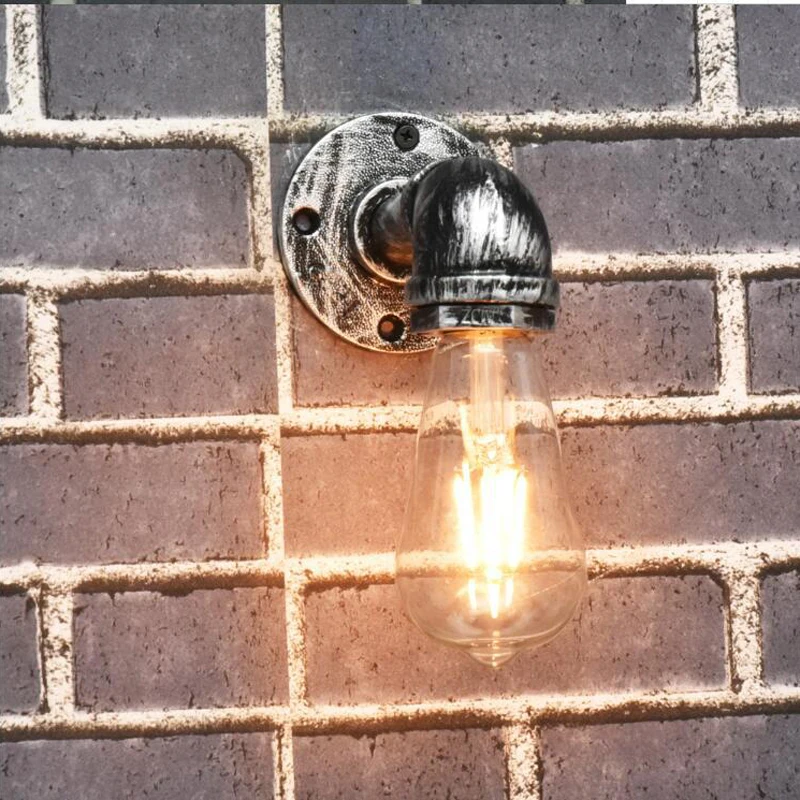 American Retro Loft Light Creative Bar Cafe Restaurant Wall Lamp Aisle Decoration Iron Pipe Industrial | Лампы и освещение