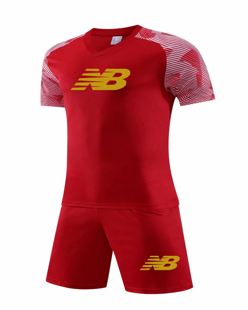 

NB new high quality brand men's Jersey Quick Dry Breathable jogging training basketball sportswear Short sleeve + shorts suit