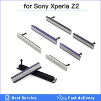 repair micro sd usb sim card slot dust plug cover charging port for sony xperia z2 l50w d6503 d6502 d6543 dust cover