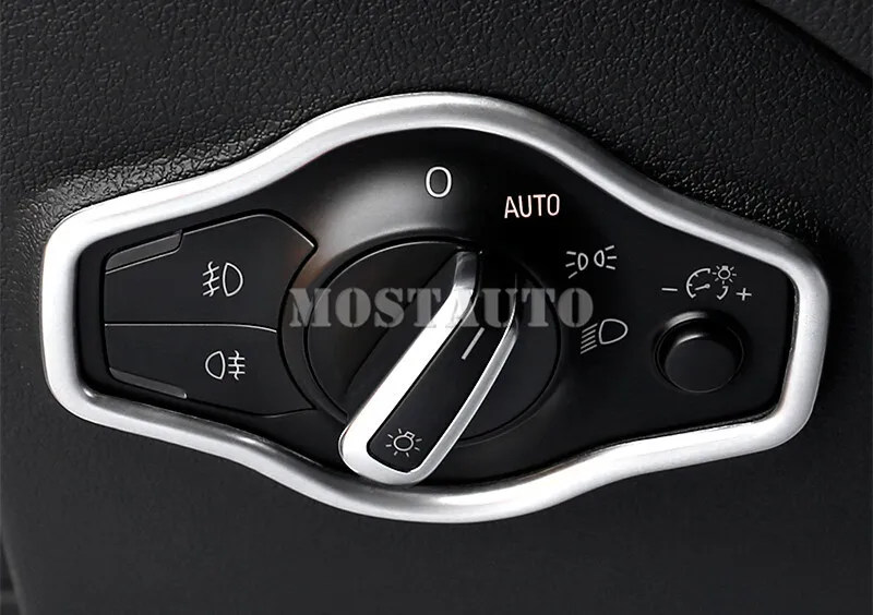 

For Audi A5 S5 Interior Headlight Switch Button Cover Trim 2008-2016 1pcs Car Accessories Interior Car Decor Car Trim