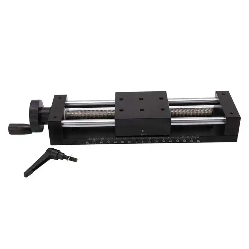 

Linear Sliding Table Hand Crank Knob Type Dovetail Guide Trimming Platform with Scale SPXKST80-150