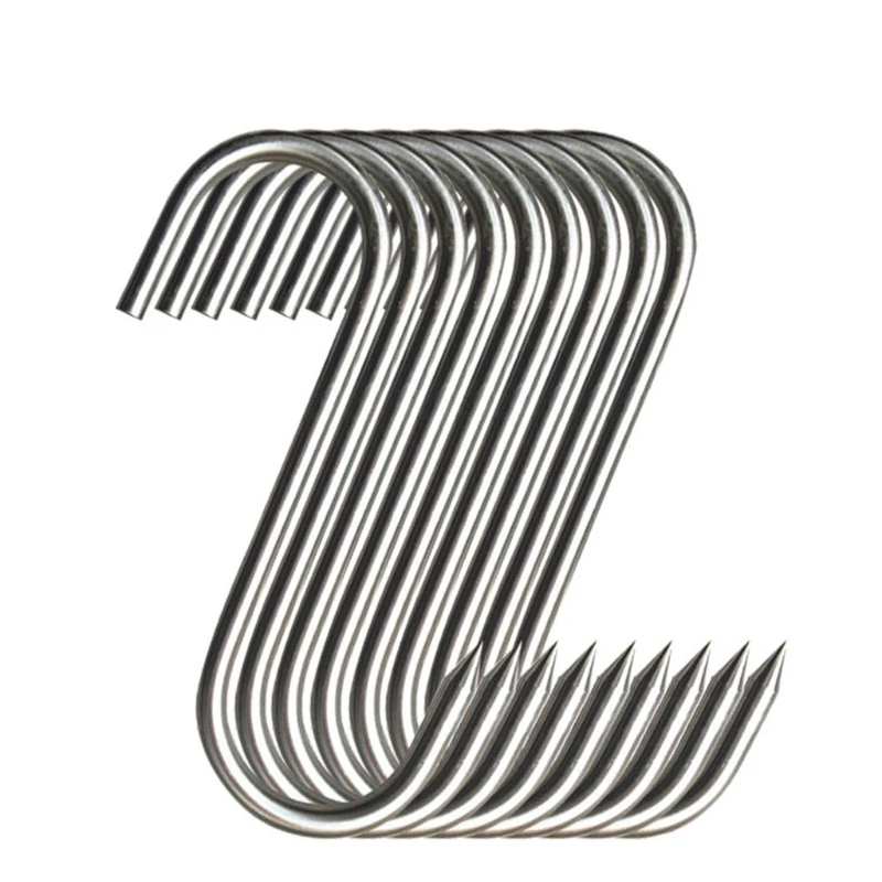 S образные крючки из нержавеющей стали с острым наконечником кухонная утварь