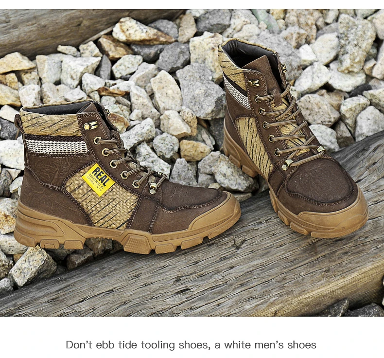 Weideng Plus Size 37-45 Genuine Leather Warm Boots Men Casual Winter Outdoor Women Snow Shoes High Quality Lace Up Soft Non Slip