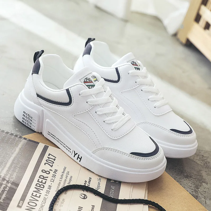 

Spring Autumn Sneaker Women Flat Platform Shoes Women Casual Lace-up Low Cut Solid Ladies Shoes Zapatos De Mujer High Quality