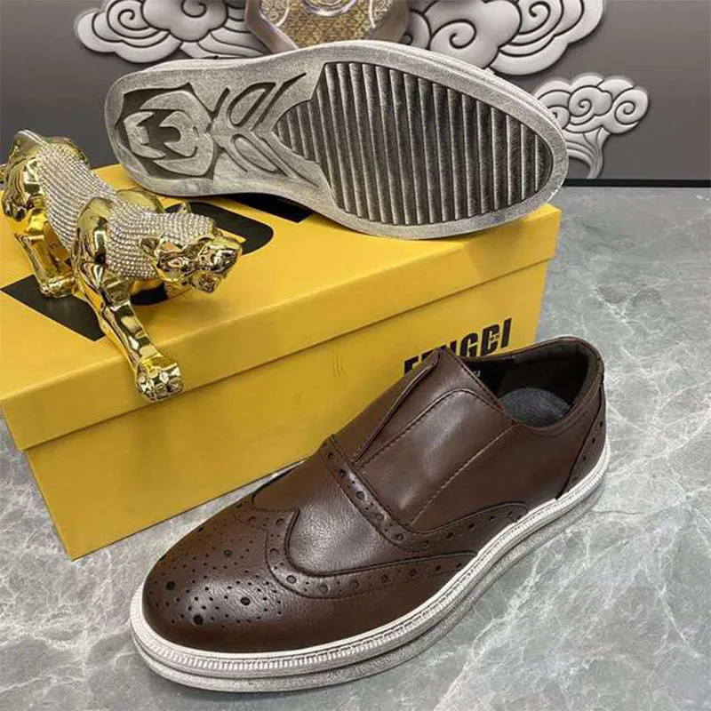 Мужской резной деловые туфли строгого стиля мужские Оксфордские офисные из