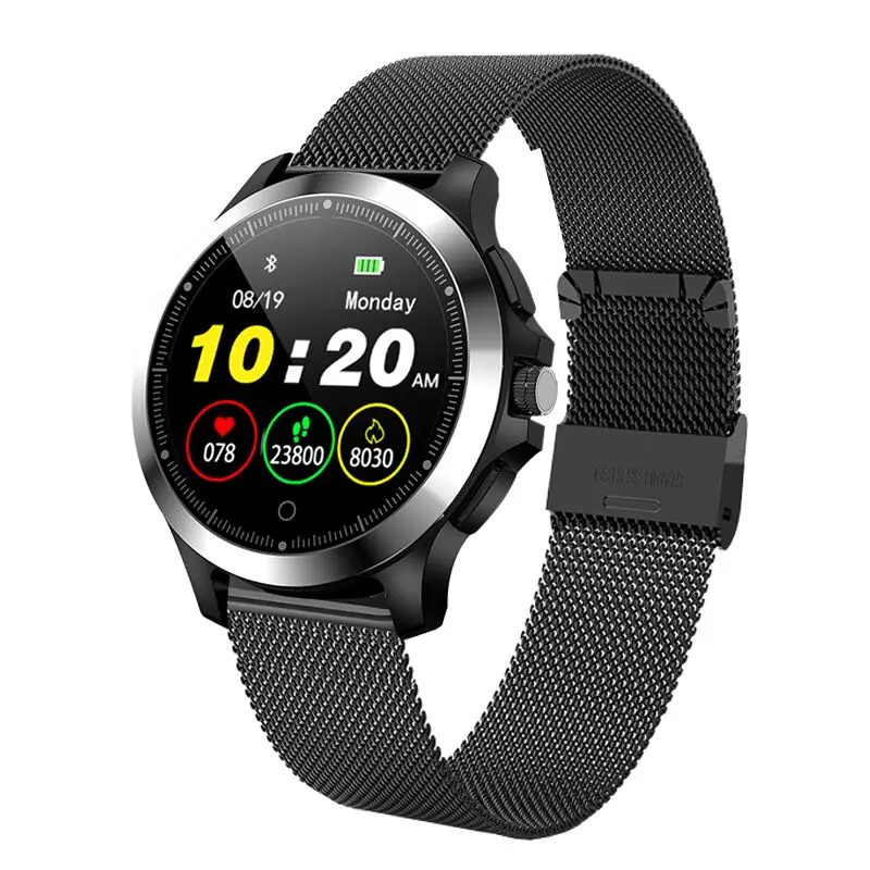 Black Black Steel W8 Смарт-часы спортивные Смарт-часы ЭКГ+ PPG монитор сердечного ритма кровяного давления фитнес-трекер для мужчин и женщин модный смарт-браслет - Цвет: Black Black Steel