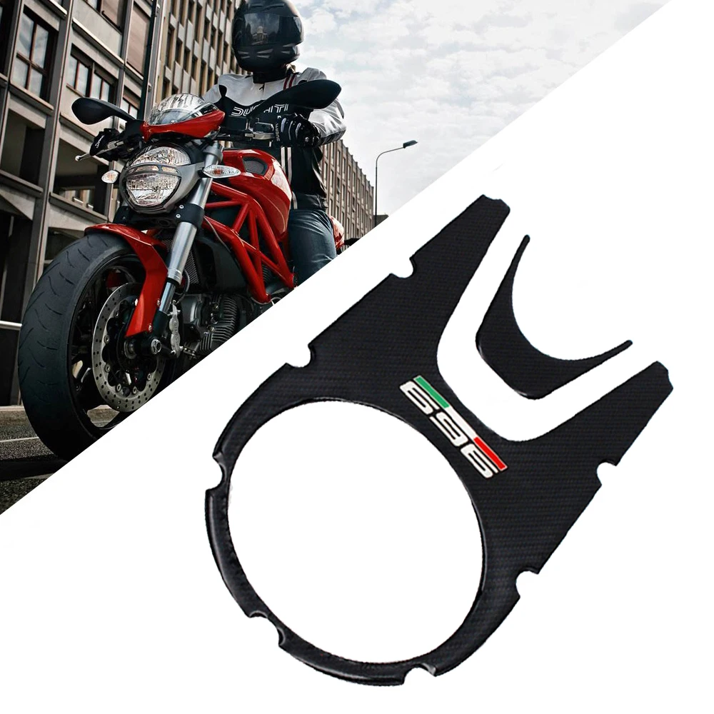 

For Ducati MONSTER 696 2007 2008 -2015 carbon fiber appearance 3D motorcycle fuel tank gasket fuel tank cover protection box