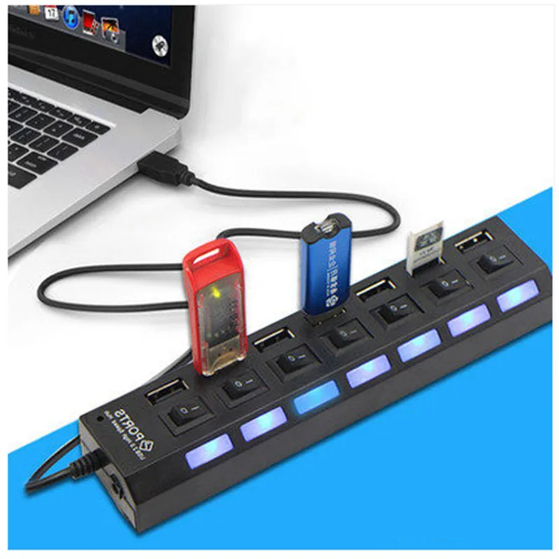 

High Speed USB Hub 3.0 USB Splitter Multi USB 2.0 Hub Multiple 4/7 Port Hab Splitters For PC Computer Accessories