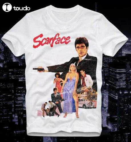 Футболка Scarface забавная хлопковая футболка на день рождения винтажный подарок
