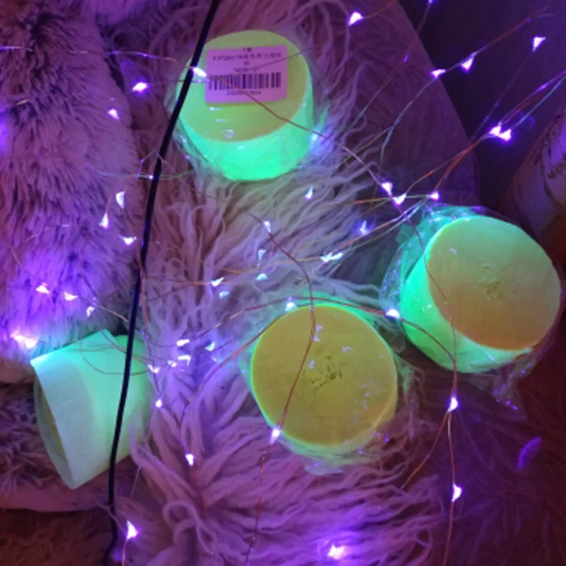 Светящийся в УФ-лампе крепированная бумага стреймер неоновая лампа для