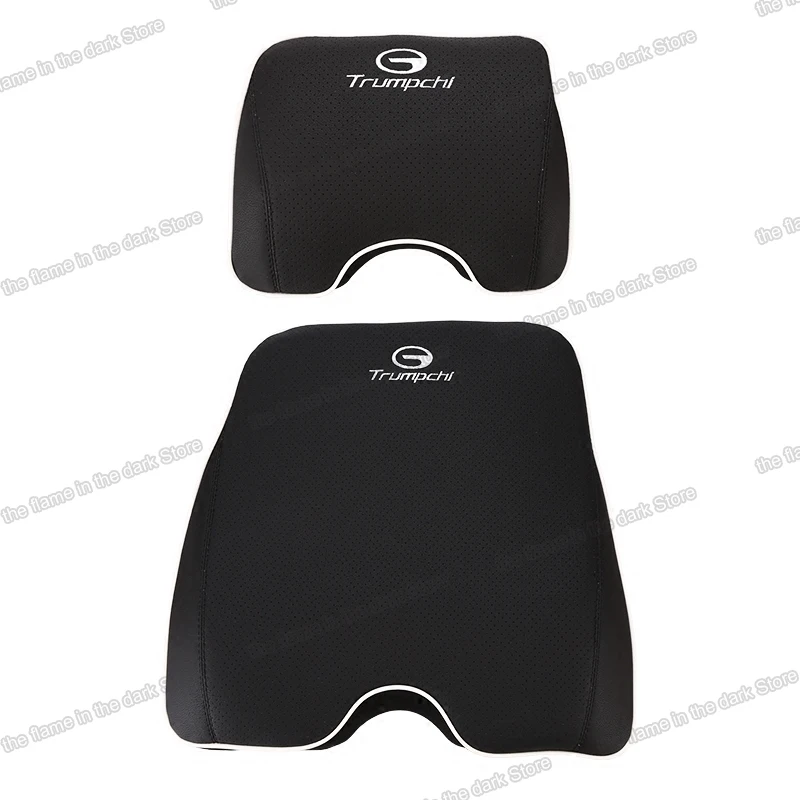 

Lsrtw2017 Luxury Fiber Leather Car Interior Headrest Lumbar Pillow for Trumpchi Gs3 Gs4 2015 2016 2017 2018 2019 2020 gac