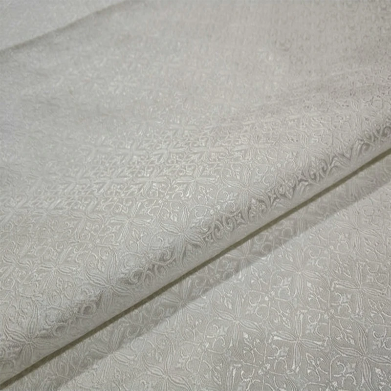 Белый Дамаск двор из крашеного жаккарда гобелен атласа 3D жаккардовая парчовая