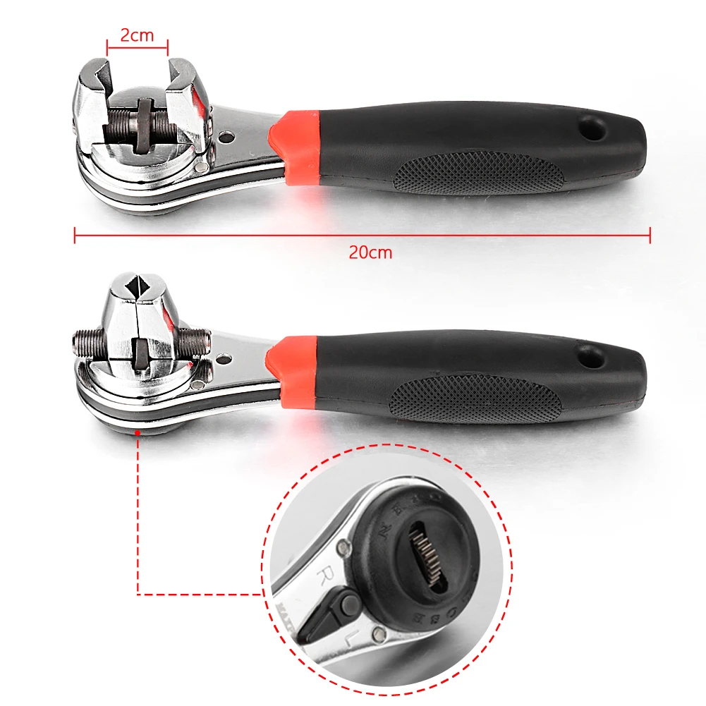 Многофункциональный регулируемый гаечный ключ трещотка универсальный крутящий