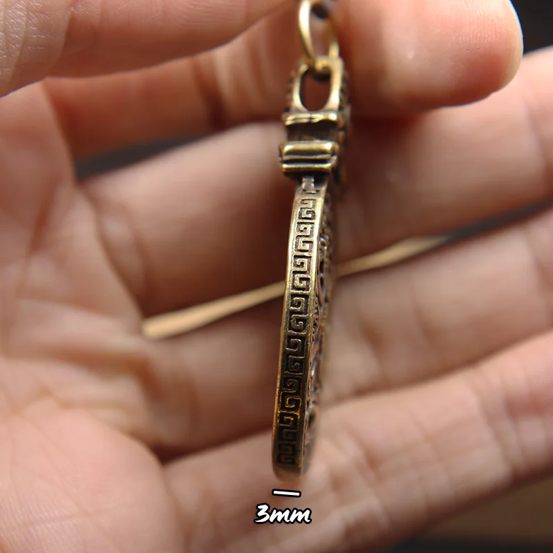 Брелок для ключей медный вращающийся в ретро-стиле