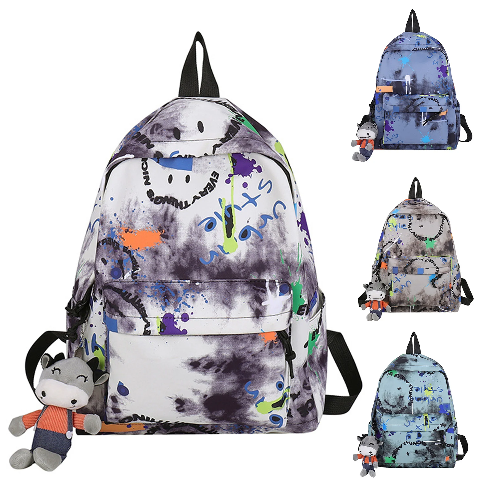 Новинка 2021, модная школьная сумка для девочек, водонепроницаемый легкий рюкзак, сумки для книг, школьный рюкзак с принтом, художественный уч...