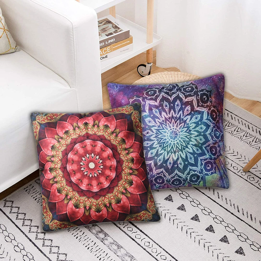 В богемном стиле с принтом Подушка Чехол белье площадь Автомобильная подушка для
