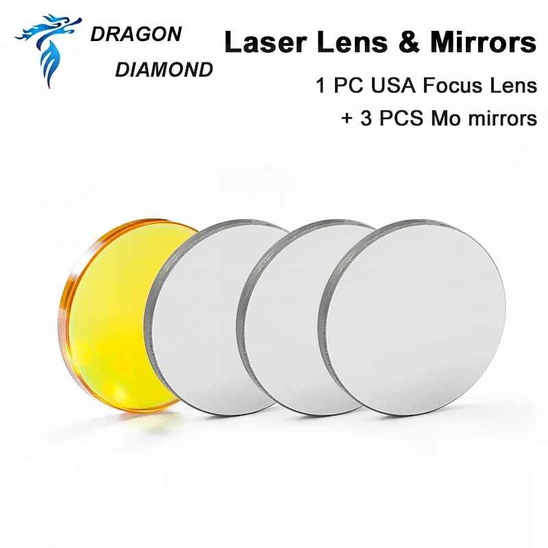 K40 Series USA Focus Lens Laser Engraver Dia.12/18/20mm FL.50.8mm + 3PCS Mo Mirrors 20mm For 3020 Co2 Laser Engraving Machine images - 6