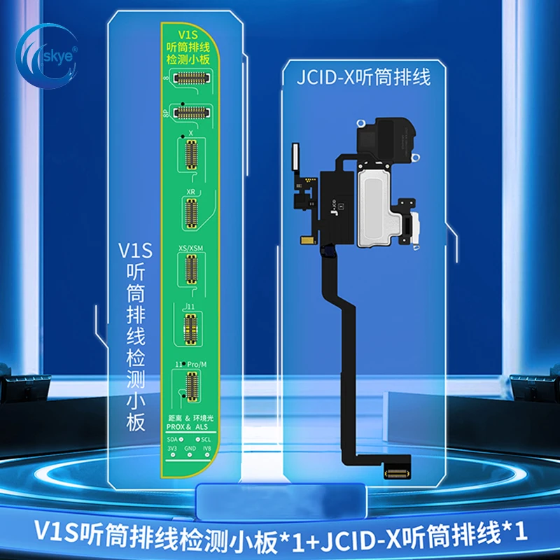 

JCID JC V1S Inductive FPC Earpiece Speaker Flex Cable Detection Board for IPhone X Xr Xs Truetone Face ID Replace Cable Repair