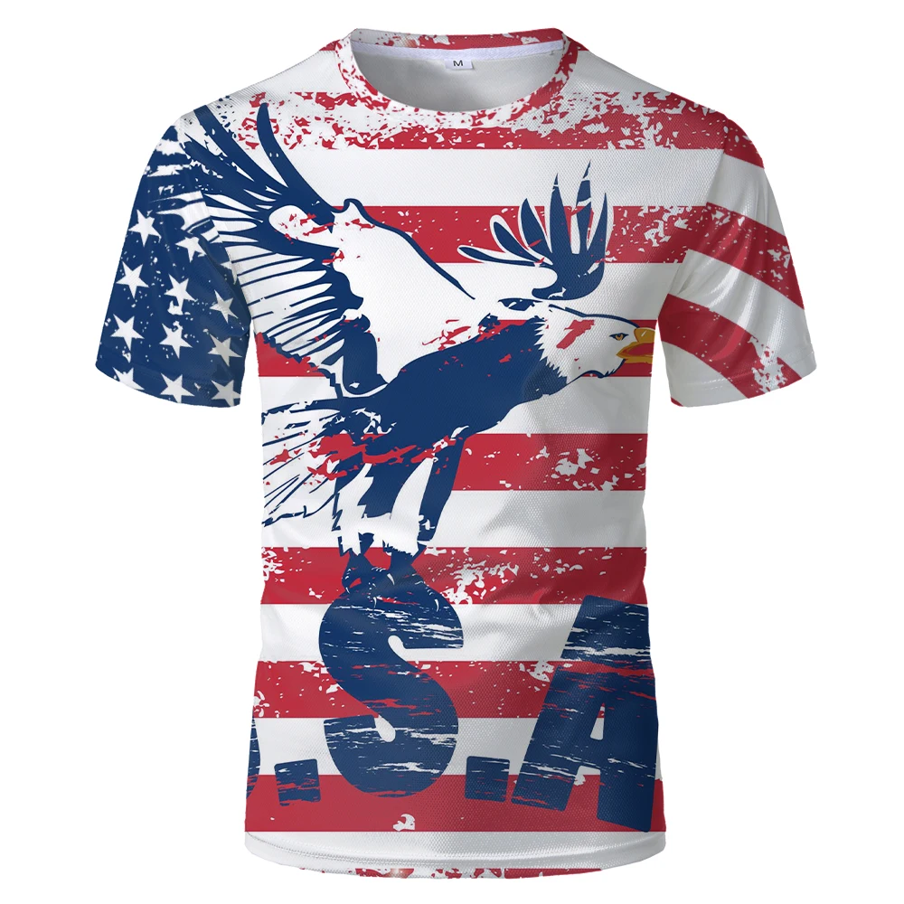 Футболка с американским флагом для мужчин и женщин Сексуальная футболка 3d