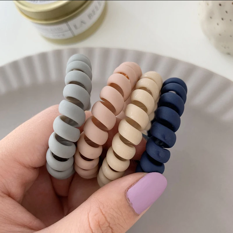 

Free Shipping New pack Ring Rope Elastic Rubber Bands Fashion Telephone Line Hairband Girl Women Hair Accessories