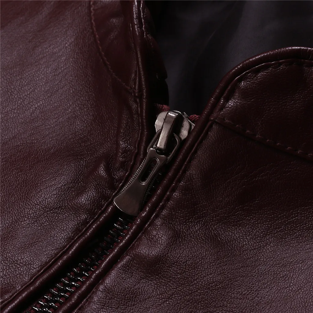 Новая мода 2019 мужская осенне-зимняя повседневная плотная кожаная куртка с