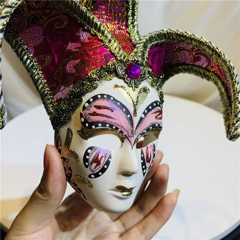 H& D 1 шт. мини-маски Mardi Gras маскарадные венецианские маски вечерние украшения аксессуары Новинка подарок на Хэллоуин Декор(розово-красный