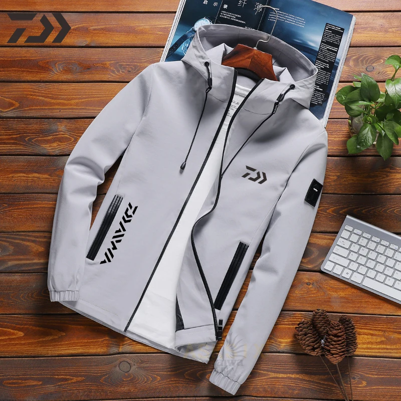 

Fishing Clothing Men's Breathable Quick Dry Fishing Jacket Hoodie Daiwa Waterproof Windproof Clothes Gamakatsu Outdoor Sport New