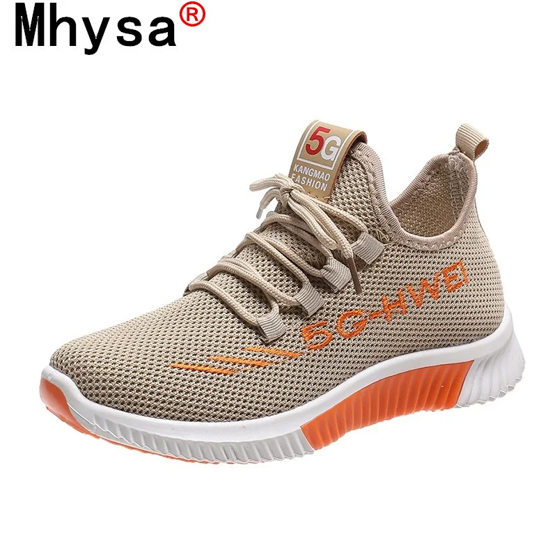 

2021 Fashion Women's Shoes Spring Outdoor Comfortable Lace-up Women Vulcanized Shoes Mesh Breathable Light Low-heeled Sneakers