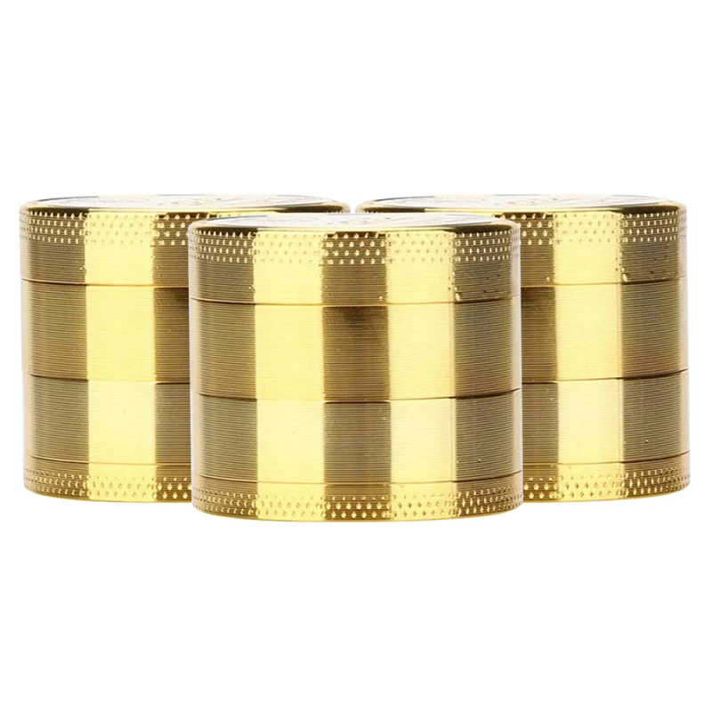 Золотая дымовая шлифовальная машина 4 слоя курительная трубка резак для сигарет