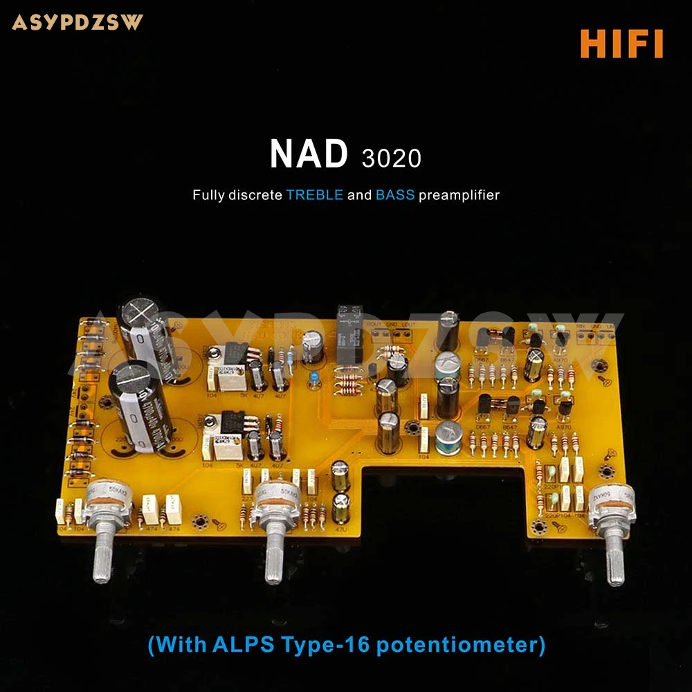 

HIFI Fully Discrete D3020 TREBLE and BASS Single-ended Class A preamplifier Base on NAD3020 circuit PCB/DIY Kit/Finished board