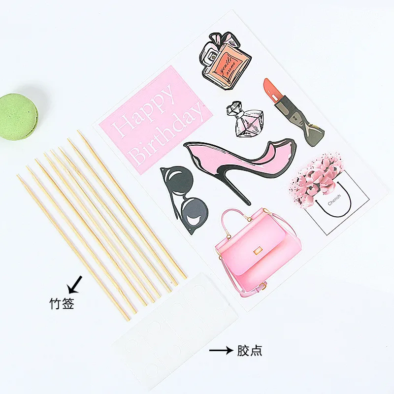 Парфюм на высоком каблуке Модный торт для девочек Украшение торта Один женский