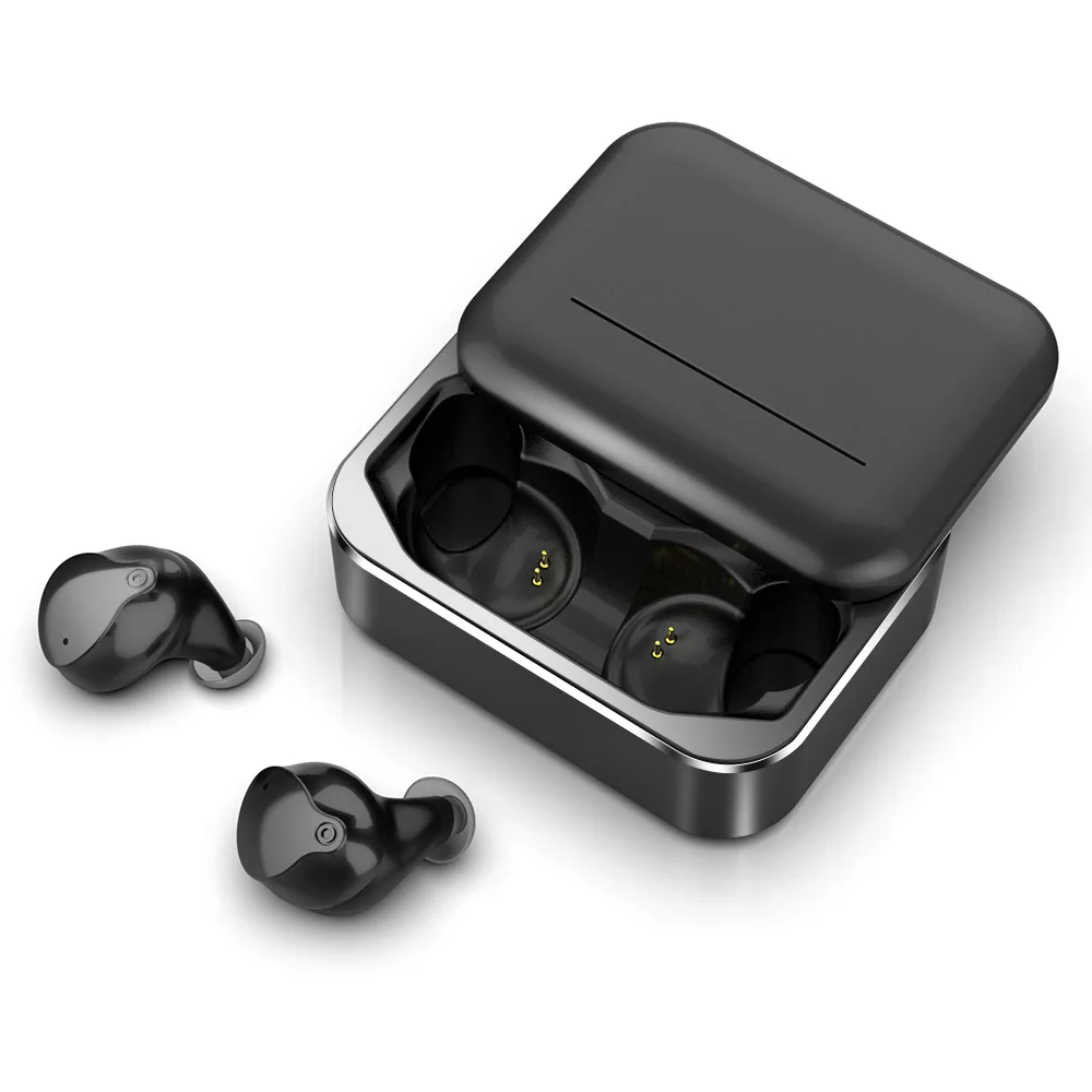 Black Femperna Bluetooth наушники отпечатков пальцев Touch 5,0 3D стерео Беспроводная гарнитура с 3200 мАч зарядная коробка Спортивная шумоподавление - Цвет: Black