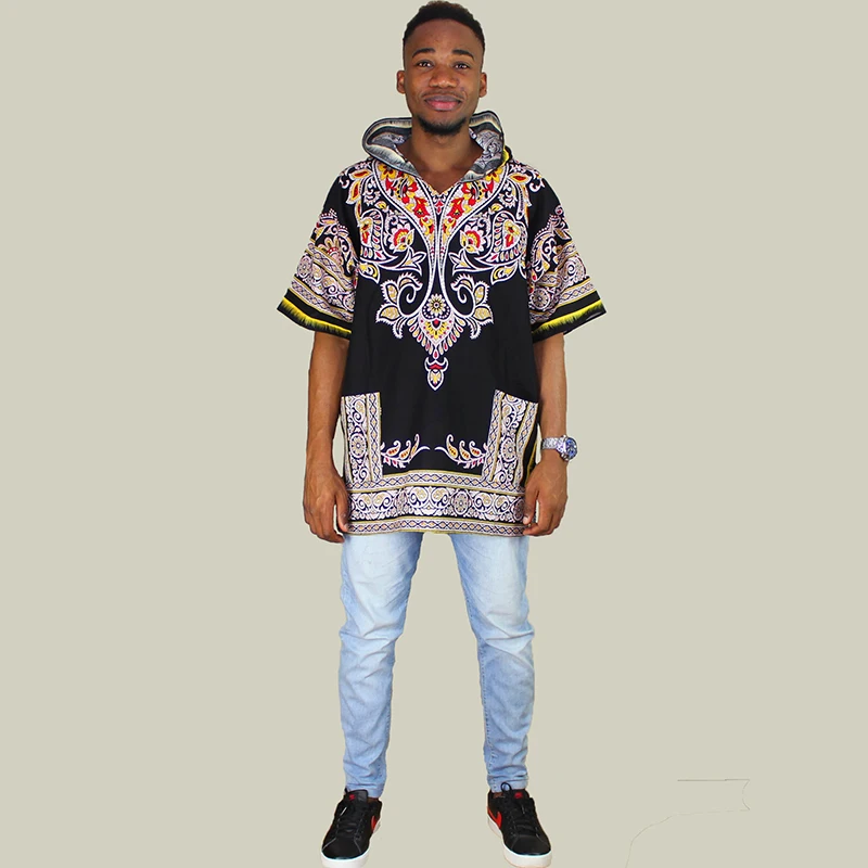 Men Hooded Women Ethnic Style Tops African Dashiki Hoodie Traditional Blouse | Тематическая одежда и униформа