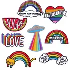 Нашивка с НЛО, мультяшное оформление, дешевые нашивки для одежды, геи ЛГБТ, милые полосы для детской одежды, Bagde