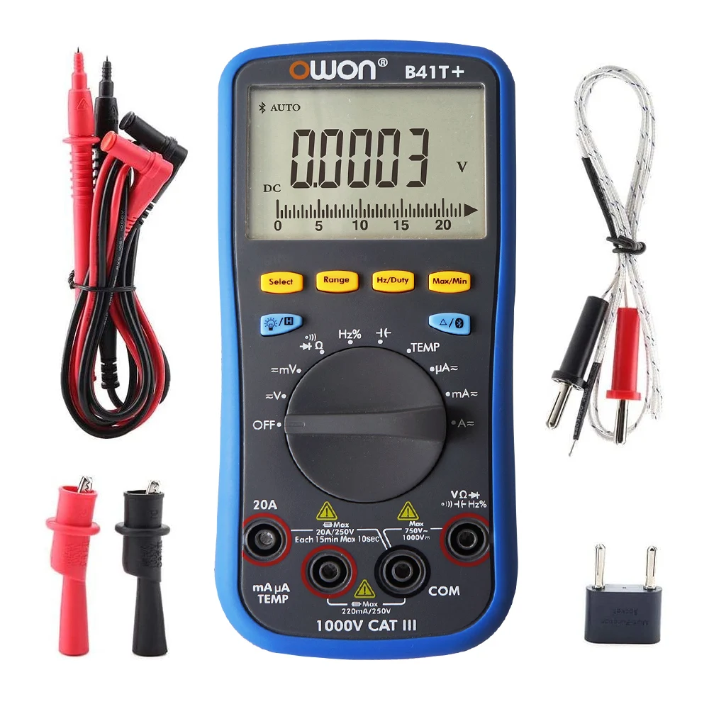 Цифровой мультиметр OWON B41T + 4 1/2 с Bluetooth измерительный измеритель истинной
