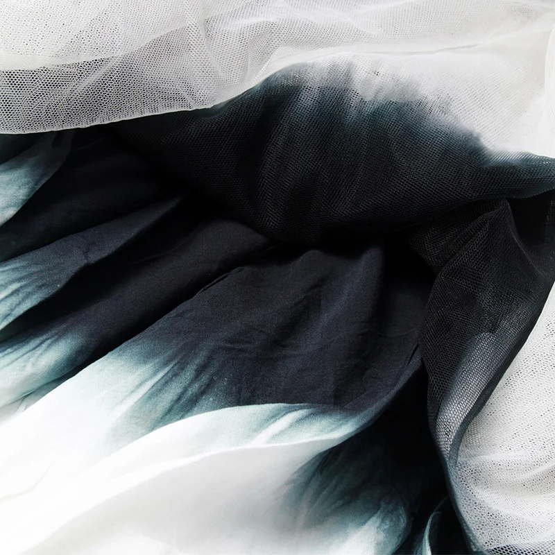 

TWOTWINSTYLE Colorblock Elegant Long Skirts Female Korean Fashion Midi Irregular Hem High-waisted Skirt For Women 2021 Style New