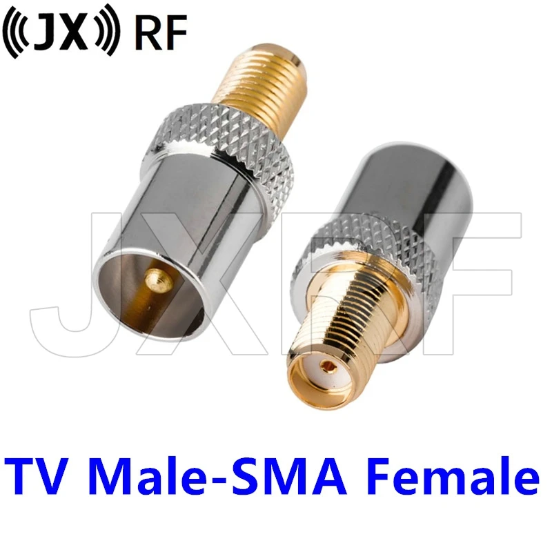 2PCS RF Coaxial Connector IEC DVB-T TV PAL Male to SMA Female Connector Adapter